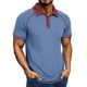 thumbnail image 2 of pstuiky camisetas para hombre, Blusa de manga corta con cuello vuelto, transpirable, con botones y color liso para hombre camisas casuales para hombre m, 2 of 7