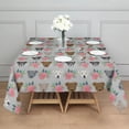 thumbnail image 3 of Cute Pitbull Terriers Dog and Flower Square Tablecloth,Waterproof Square Table Cover,Wipeable Spillproof Washable Table Cover for Home Kitchen Party Decor 52"x52"(132x132cm), 3 of 6