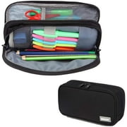 Pencil Case,Vaschy Large Capacity Pen Holder Pouch with Double Zippers Multi Compartments Easy Organized Mesh Pockets