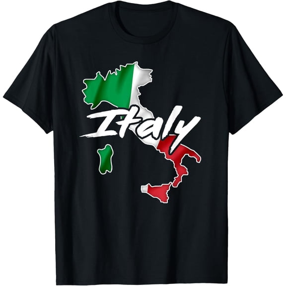 Playful Comfort Tee - Italy Flag Italian Map Vintage Italia Boys Girls Souvenir T-Shirt