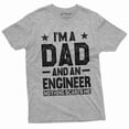 thumbnail image 6 of Dad Engineer T-shirt I am a dad and an engineer funny father's day gift Birthday tee shirt (4X-Large Navy Blue), 6 of 7