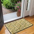 thumbnail image 2 of White Flower Leaves Yellow Pattern Door Rugs,Washable Non Slip Door Mats Indoor,Decorative Door Mats,Entry Mat Indoor for Entrance,Bedroom,Kitchen,Bathroom,30"x17", 2 of 6