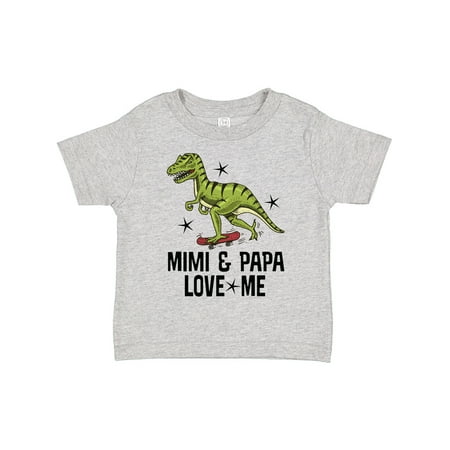 

Inktastic Mimi and Papa Love Me Grandchild Dinosaur Gift Toddler Boy Girl T-Shirt