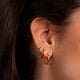 thumbnail image 1 of Pendientes circulares de acero inoxidable europeos y americanos, sencillos pendientes chapados en oro, joyería con hebilla para la oreja para hombres y mujeres, 1 of 5