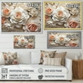 thumbnail image 4 of Designart "Beige Rose Calm" Roses Floater Framed Canvas Art Print, 4 of 5
