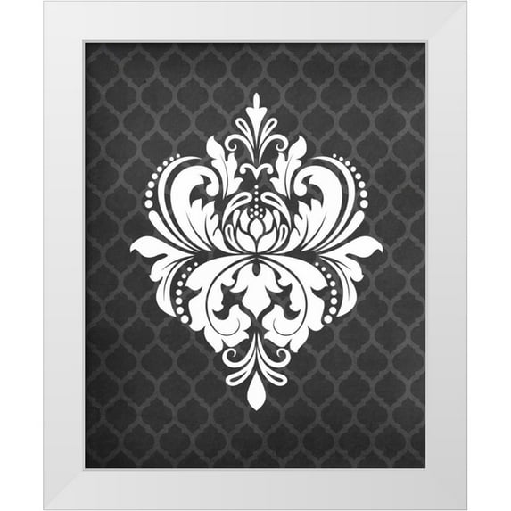 Robinson, Tamara 12x14 White Modern Wood Framed Museum Art Print Titled - Damask I