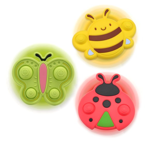 BIU BLASTER Jouets Toupies à Succion pour Tout-Petits, Jouet Sensoriel Montessori Anti-Stress en Silicone de Qualité Alimentaire 100 %