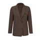 thumbnail image 4 of Blazer de mujer de color liso con bolsillos y botones, manga larga, cuello vuelto, chaqueta de traje para mujer, parte superior de poliéster, 4 of 4