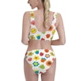 thumbnail image 5 of High Waisted Bikini Sets For Women, Cartoon Flowers A Swimsuits Tummy Control, Two Pieces Bathing Suit, 5 of 8