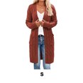 thumbnail image 4 of relayinert Cardigan Respirant et Absorbant la Sueur Décontracté pour Femmes Polyester Couture Fine Large Rouge S, 4 of 6