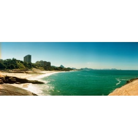 Copacabana Beach with buildings in the background Rio de Janeiro Brazil Canvas Art - Panoramic Images (15 x (Best Beaches In Brazil)