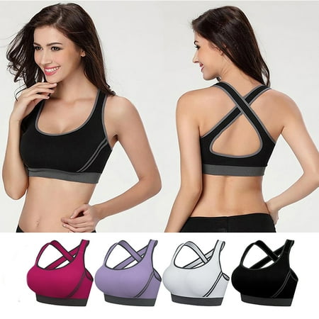 

Women s Seamless Sports Bra Workout Fitness Yoga Bra Mesh Racerback Workout Bra with Removable Pads