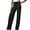 Black, variant on pstuiky Women's Casual Pants, Solid Color Casual Long Straight Leg High Waisted Pants Button with Button Active Fit Womens Pants Beige L