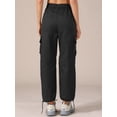 thumbnail image 4 of DARING DIVA Women's Cargo Joggers Streetwear Pockets Casual Pants X-Small Black, 4 of 6