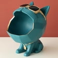 thumbnail image 2 of DOLITY Cartoon Cat Storage Tray Holder Sculpture Statue Home Decoration Centerpiece Green, 2 of 9