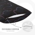 thumbnail image 5 of YFYANG Super Soft Rectangular Plush Cushion Cover (Without Pillow Insert), Abstract Mystery Waves Comfort and Non-Pilling Hidden Zip Bedroom Sofa Pillowcases, 14"x20", 5 of 9