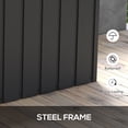 thumbnail image 4 of Coffre de Terrasse Extérieur Verrouillable de 119 Gallons, Contenant de Rangement en Acier Galvanisé Résistant aux Intempéries avec Roues et Poignées pour Outils de Jardin et Coussins, Gris Foncé, 49.4 Pouces L x 24.2 Pouces L x 27.6 Pouces H, 4 of 7