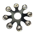 thumbnail image 2 of Hi Hat Tambourine High Performance Hand Bells Rattle Cymbal Accessory Metal Drum Black, 2 of 8