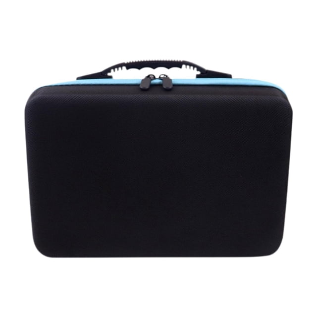 Milaget 120 Grid Essential Oil Carrying Case Dustproof Hard Shell Portable Organizer blue and black
