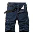 thumbnail image 2 of Jophufed Fashion Men's Pants Pocket Zipper Buttons Solid Leisure Time Tooling Shorts Cargo Pants, 2 of 4