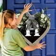 thumbnail image 4 of Heart Shaped Farmhouse Front Door Sign With 26 Letters Customizable Last Name Decoration For Outdoor Hanging, 4 of 5