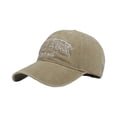 thumbnail image 3 of New York Embroidered Baseball Cap Vintage Dad Hat EST 1625 Unisex Adjustable Cotton Sun Hat Black Khaki, 3 of 3