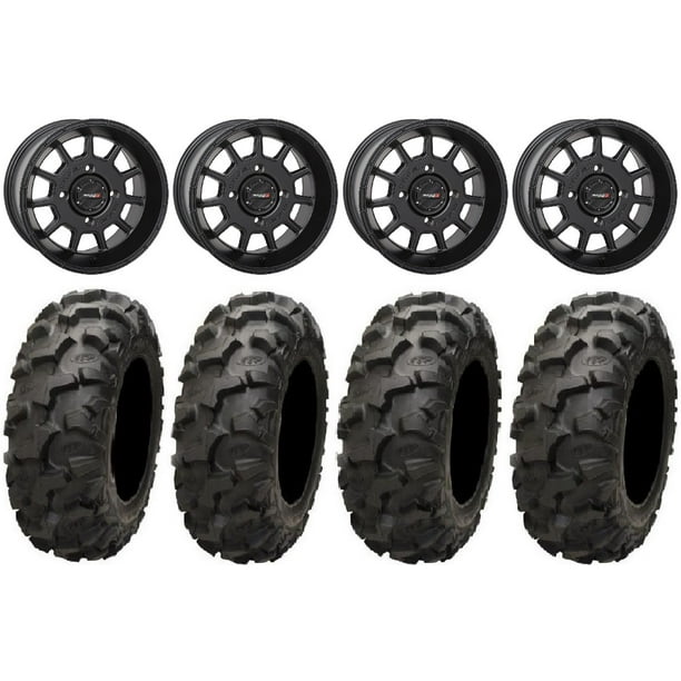 System 3 ST5 Black 15" Wheels 32" Blackwater Tires Polaris RZR XP 1000