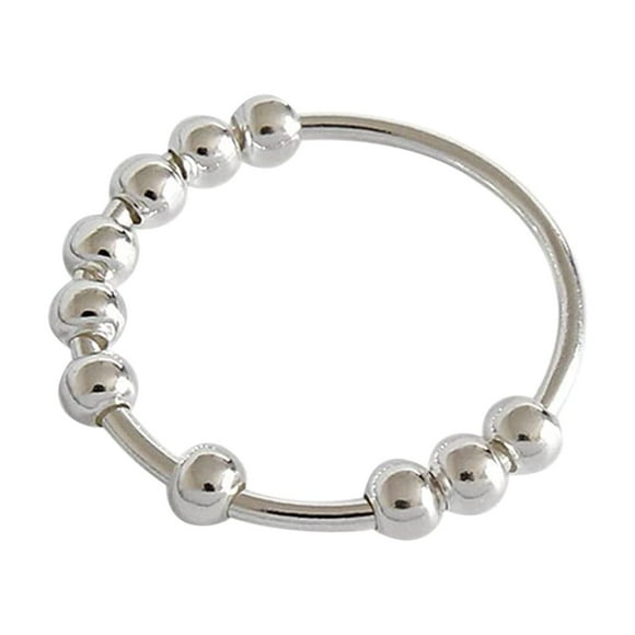 Anillos para mujer, regalos para mujer, espiral, cuentas giratorias, cuentas para la ansiedad, ideal para anillos de cuentas femeninos.