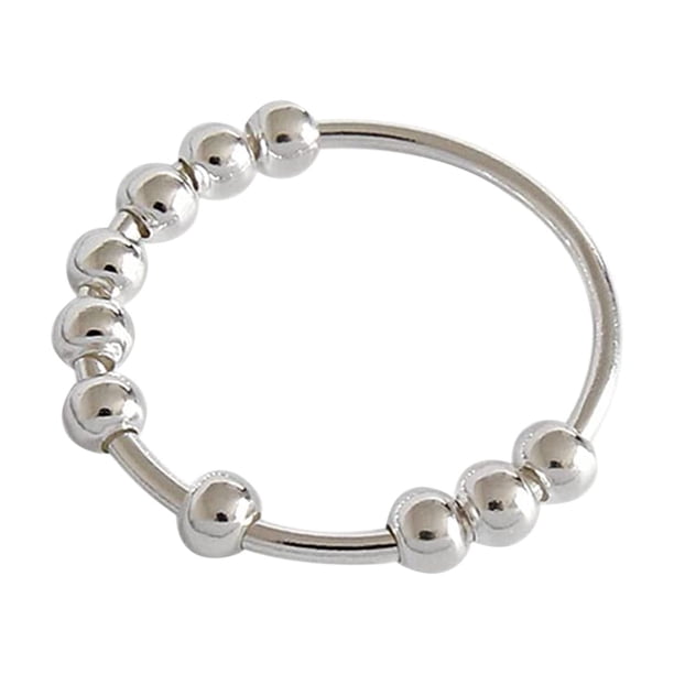 Anillos para mujer, regalos para mujer, espiral, cuentas giratorias, cuentas para la ansiedad, ideal para anillos de cuentas femeninos.