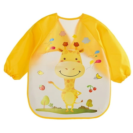 

Yohome Baby Bibs Burp Cloths Waterproof Cartoon Kids Drawing Smock Feeding