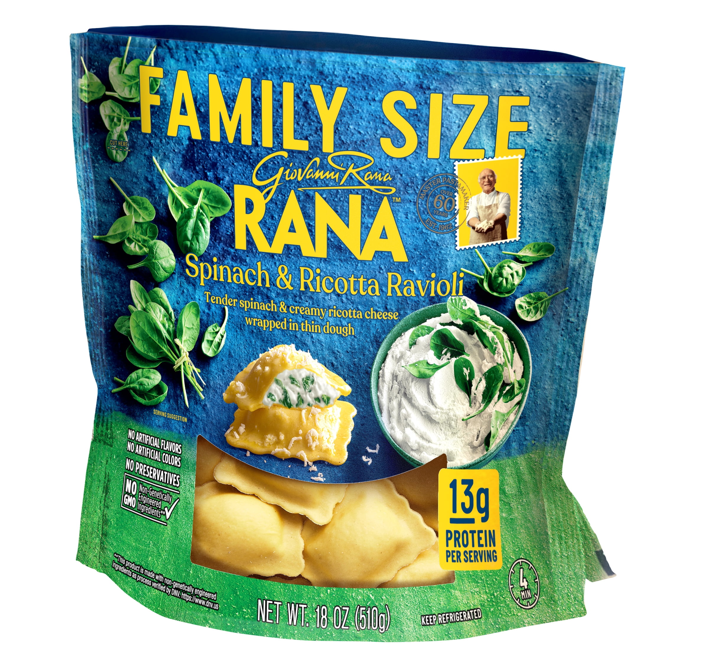 Giovanni Rana Ravioli Spinach Ricotta Premium Filled Pasta Bag