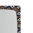 thumbnail image 2 of Ambesonne Boho Fitted Sheet, Geometrical Pattern, Queen Size, Orange Blue and White, 2 of 2