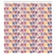 thumbnail image 2 of Ambesonne Geometric Shower Curtain, Retro Hexagonal Pattern, 69"Wx75"L, Grey Pink, 2 of 4