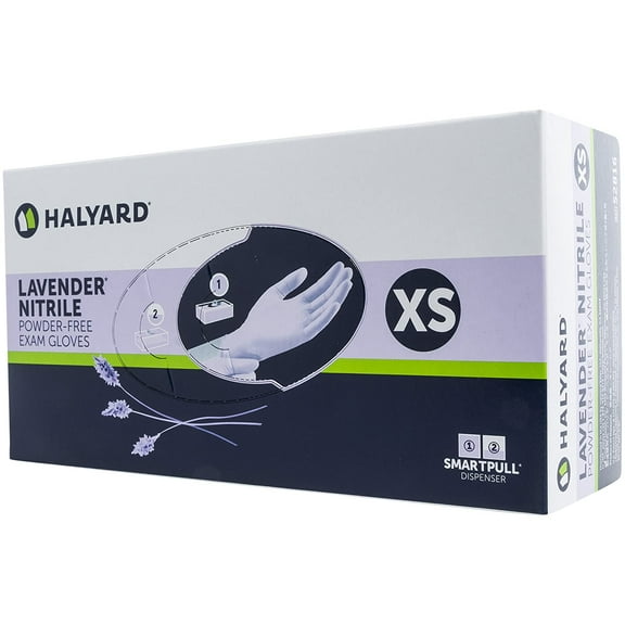 Halyard 52816 Kimberly Clark Nitrile Exam Gloves X-Small 250/Box Lavender