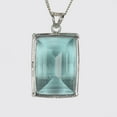 thumbnail image 3 of GEMHUB Emerald Cut Solid 925 Silver Hydrothermal Aquamarine 95 Ct Pendant for Office Beautiful Pendant for Casual Wear, 3 of 4