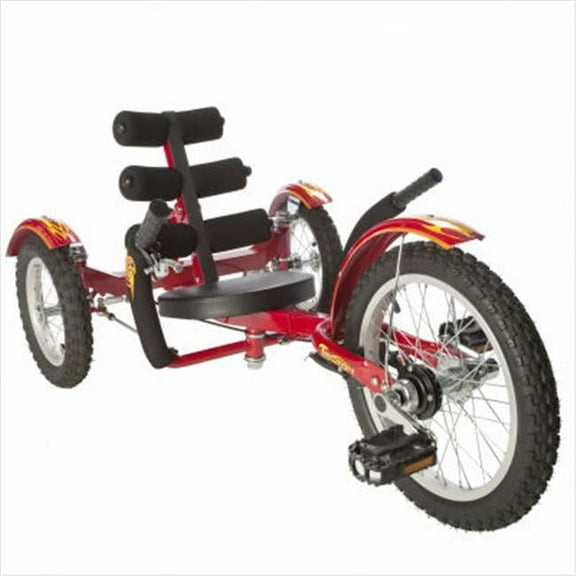 Geared2Golf Adjustable Seat Unisex Three Wheel Cruiser, Red, 16"