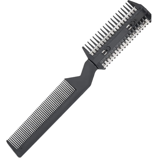 Peine Cortador De Pelo Peine De Afeitar Peine Para Adelgazar El Cabello Peinado De Doble Cara Peine De Afeitar Peine Depilación Peine Tijeras De Corte Herramienta De Corte De Corte De Pelo P