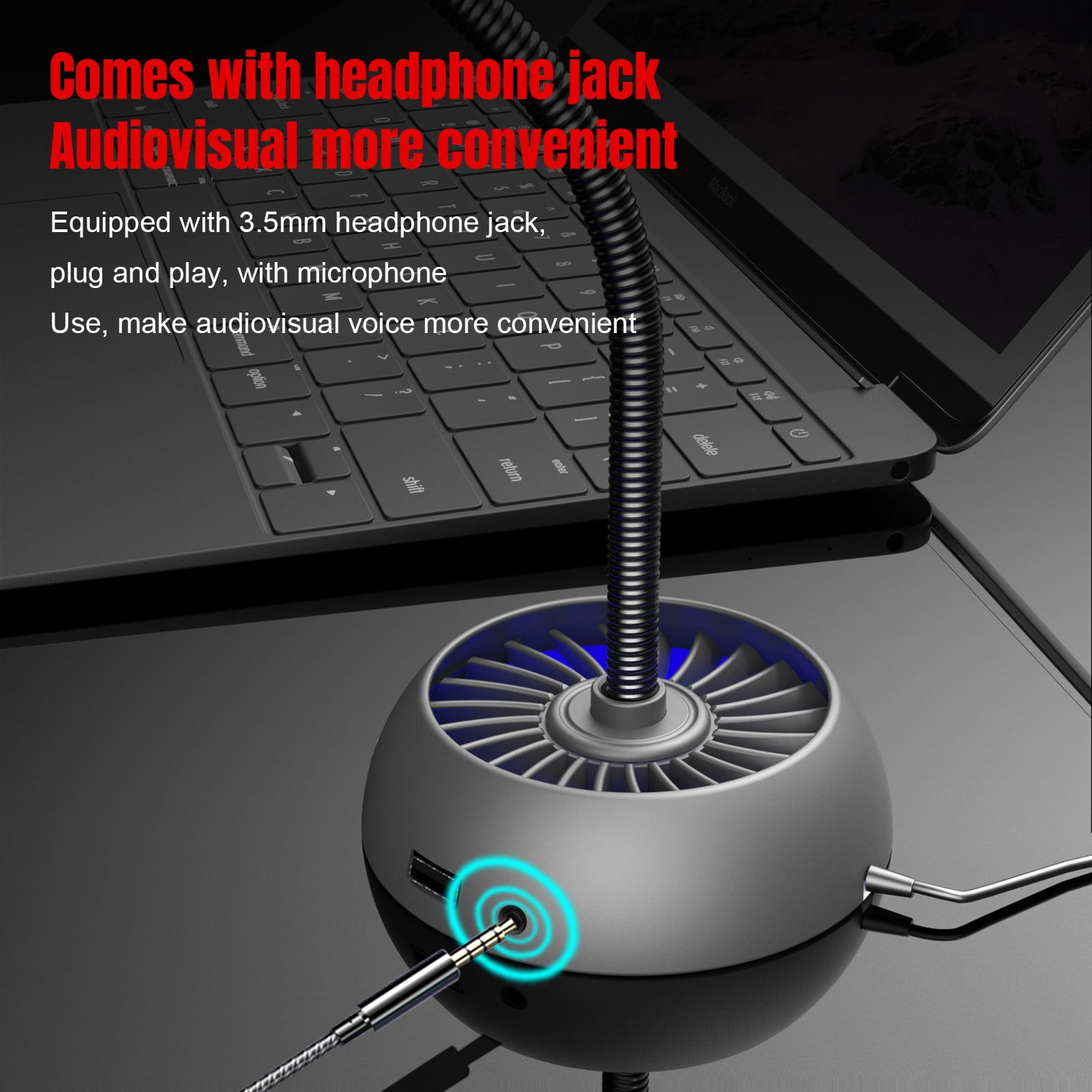 Mrzvby Gifts for Women Clearance!F15 Wired Omnidirectional USB Mic Audio Recording Microphone 360°Sound