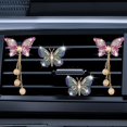 thumbnail image 2 of HSHDLDF Bling Butterfly Air Vent Clips 4 Pcs Crystal Butterfly Pandent Car Air Fresheners Vent Clips Car Diffuser Vent Clip Diamond Car Decoration Cute Car Interior Decor Bling Car, 2 of 7