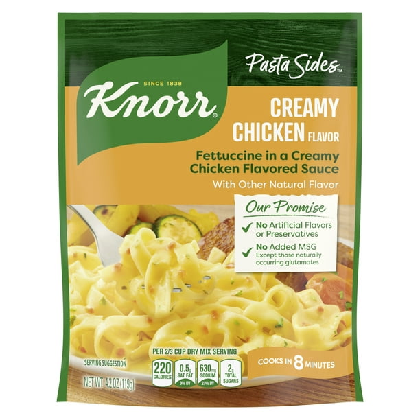 Knorr Pasta Sides Creamy Chicken, Cooks in 8 Minutes, No Artificial ...