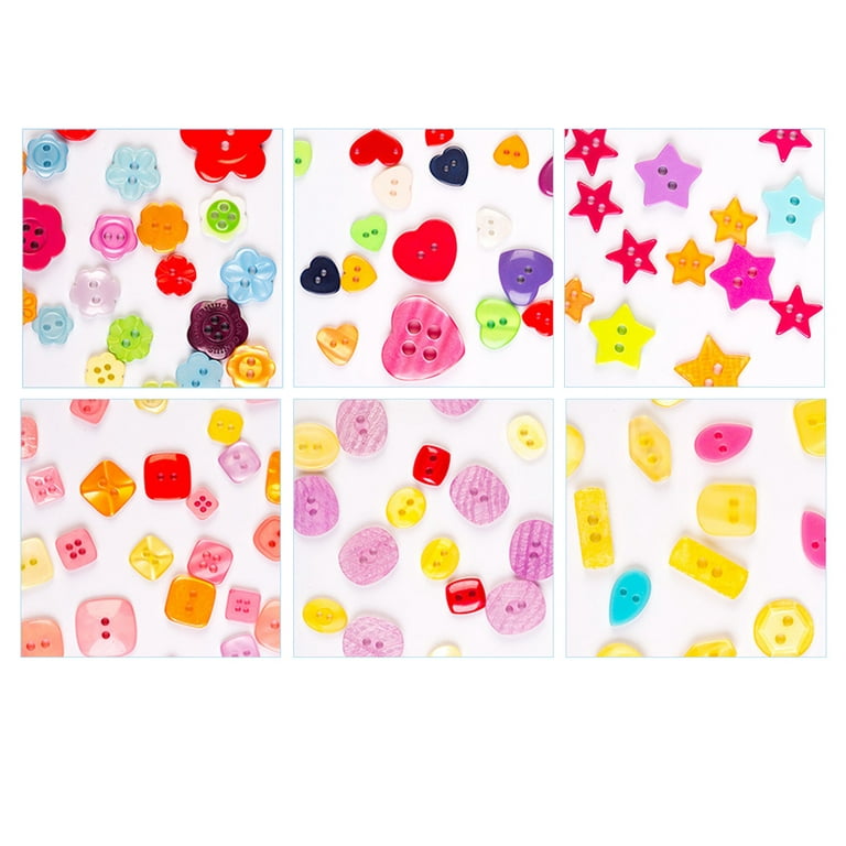 1 Bottle Colorful Mini Tiny Buttons Resin Buttons DIY Button Handmade  Materials for Sewing Crafts Making (Assorted Color) 