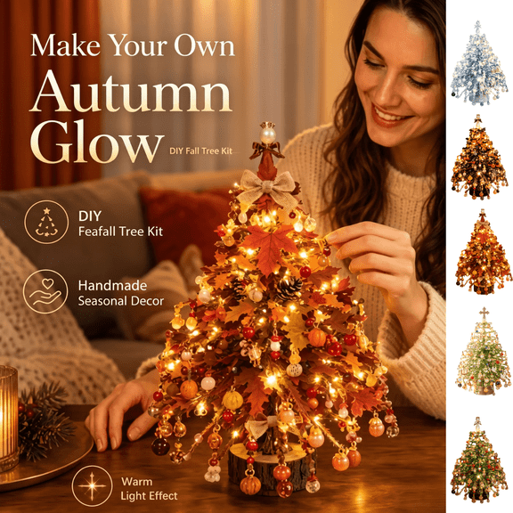 2026 DIY Beaded Christmas Tree Kit – Create Your Own Sparkling Holiday Decoration, Complete Bead Craft Set for Christmas Gift Making & Home Styling