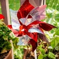 thumbnail image 5 of In the Breeze 2761 — Spirit Pinwheels, Red/Silver, 8", 8 Piece, Colorful Garden Accents, Team Spirit Decorations, 5 of 5
