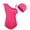 Hot Pink, variant on Kids Bathing Suit Purple Girls 1 Piece Swimsuit Sleeveless Rash Guard Swimming Beach Swimwear Bathing Suit 5-6 Years