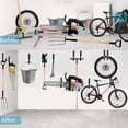 thumbnail image 3 of Ganchos multiusos para uso intensivo, ganchos de pared multiusos para almacenamiento en garaje, perfectos para colgar escaleras, bicicletas y kayaks, construcción de acero galvanizado, fácil, 3 of 5