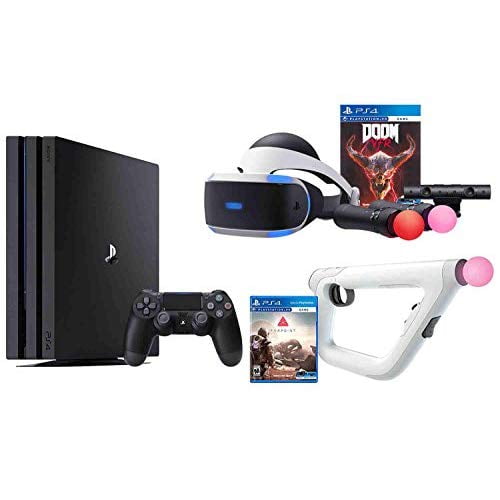 Refurbished Ps4 Shooter Bundle Playstation 4 Pro 1tb Console Vr Headset Farpoint Aim Controller Doom Camera 2 Move Motion Walmart Com Walmart Com