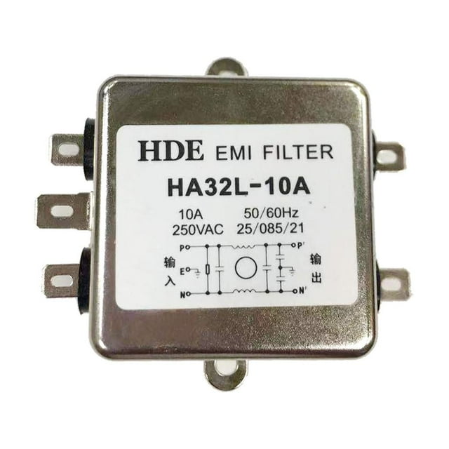 Filtre de Puissance Monophasé, HA32L-10A 250V 50Hz/60Hz Anti-Interférence