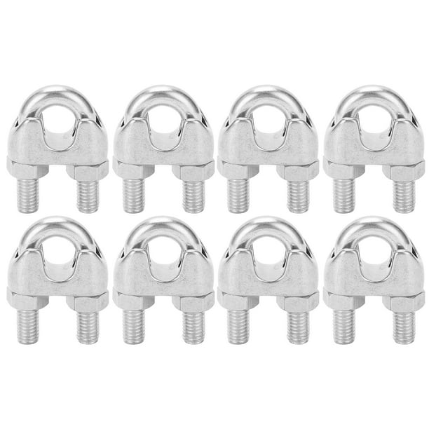 TOPINCN 3/8 Inch M10 Wire Rope Cable Clip Clamp 3/8 Inch M10 Stainless