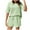 Light Green, variant on RMGVDSD Womens Fashion 2 Piece Outfits Sweatsuits Casual Summer Short Sleeve Round Neck Tops And Shorts Sets Comfort Fit Women Outfits