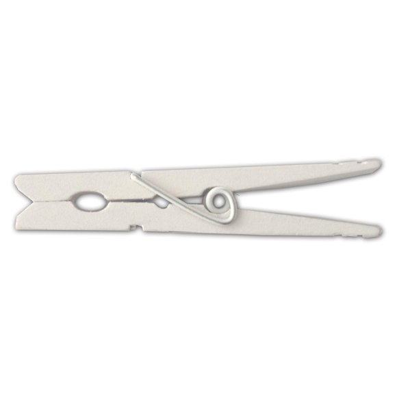 Pinzas para ropa LWR CRAFTS de madera, tamaño grande, 8,4 cm, 30 unidades, color blanco